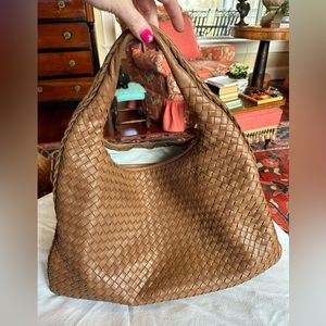 Authentic Bottega Veneta brown intrecciato Nappa Bag